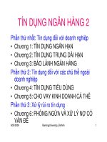 Giáo trình tín dụng ngân hàng