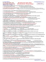 ĐỀ CHƯƠNG VI - SINH HỌC 12