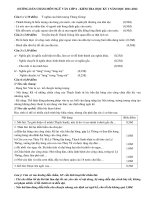 Đáp án Ngữ văn 6 HKI năm học 2011-2012