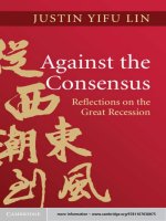 lin - against the consensus; reflections on the great recession (2013)