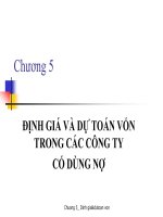 bài giảng tài chính công ty nâng cao chương 5 định giá và dự toán vốn trong các công tycos dùng nợ