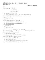 ĐỀ THI HK I TOÁN 10