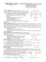 Đề thi HSG TP Bắc Giang 2011 - 2012