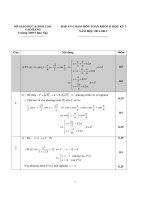ĐÁP ÁN MÔN TOÁN KHỐI 11-HKI NĂM HỌC 2011-2012