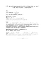 ĐỀ HSG TOÁN 12 LONG AN V2 2011-2012