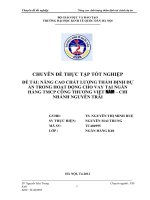 nâng cao chất lượng thẩm định dự án trong hoạt động cho vay tại ngân hàng tmcp công thương việt nam – chi nhánh nguyễn trãi