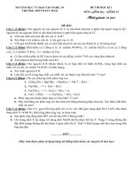ĐỀ THI HỌC KÌ HÓA 10