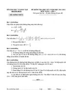 Đề kiểm tra Toán  9 HKI năm học 2011-2012