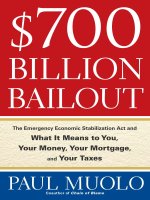 muolo -$700 billion bailout; the emergency economic stabilization act and what it means to you, your money .. (2009)