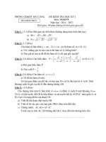 Đề Toán 9 HK 1