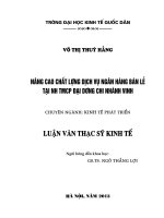 nâng cao chất lượng dịch vụ ngân hàng bán lẻ tại nh tmcp đại dương chi nhánh vinh