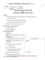 GIÁO ÁN ĐẠI SỐ 8 CHUẨN KIẾN THỨC