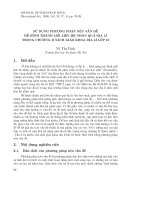 Sử dụng phương pháp nêu vấn đề để hình thành mối liên hệ nhân quả địa lí
