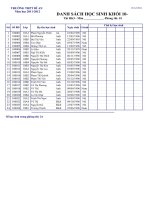 Danh sách phòng thi Khối 10