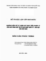 đề tài độc lập cấp nhà nước những vấn đề lý luận và thực tiễn pháp lý của quá trình hợp tác và hội nhập quốc tế  - khu vực của việt nam - báo cáo phúc trình