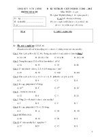 Đề thi học ký I môn Toán 6 năm học 2011 - 2012