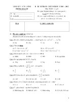 Đề thi học ký I môn Toán 8 năm học 2011 - 2012