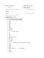 Đề thi HKI mấy năm trước. Tham khảo nha