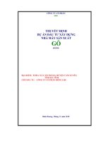 Thuyết minh dự án đầu tư xây dựng nhà máy sản xuất gỗ