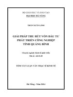 giải pháp thu hút vốn đầu tư phát triển công nghiệp tỉnh quảng bình.