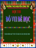 ĐỐ VUI ĐỂ HỌC KHỐI 8.9
