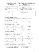 Đề thi học ký I môn Toán 7 năm học 2011 - 2012