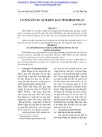 Tài nguyên du lịch biển, đảo Bình Thuận