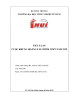 Tiểu luận cuộc khủng hoảng tài chính ở mỹ năm 1929