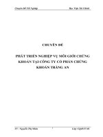 Phát triển nghiệp vụ môi giới chứng khoán tại công ty cổ phần chứng khoán tràng an