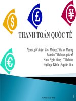 Bài giảng tổng quan về thanh toán quốc tế