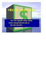 Bài giảng tiền tệ ngân hàng