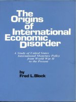 block - the origins of international economic disorder (1977)