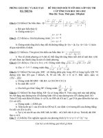 Đề thi chon đội tuyển HSG năm học 2011-2012