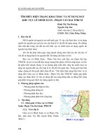 Tìm hiểu hiện trạng khai thác và sử dụng đất khu vực Lê Minh Xuân - Phạm Văn Hai, TPHCM