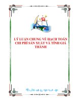 Lý luận chung về hạch toán chi phí và tính giá thành sản phẩm