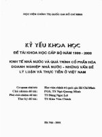 ktnn và quá trình cổ phần hóa doanh nghiệp nhà nướ - những vấn đề lý luận và thực tiễn ở việt nam
