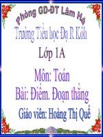 Bài: Điểm. Đoạn thẳng (toán lớp 1 trang94)