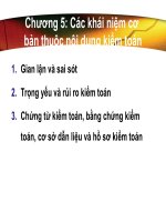 Slide các khái niệm cơ bản thuộc nội dung kiểm toán