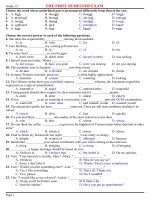 ĐỀ THI HK1-TỈNH BẾN TRE (chính thức)