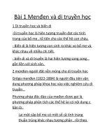 bài 1 :; Menđen và di truyen hoc