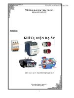 Bài giảng khí cụ điện áp