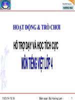 HOẠT ĐỘNG &TRÒ CHƠI DẠY HỌC TV 4