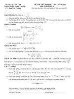 ĐỀ THI THỬ LẦN 1 NĂM 2012 - THPT NGHÈN- HÀ TĨNH