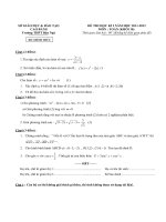 Đề thi môn Toán Lớp 10-HKI năm học 2011-2012