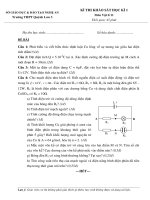 Đề và đáp án thi hk1 lớp 11