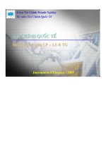 Bài giảng tài chính quốc tế mối quan hệ giữa LP   LS và TG