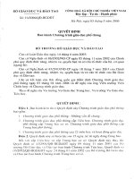 QUYẾT ĐỊNH SỐ 16/2002 CỦA BỘ GD&ĐT