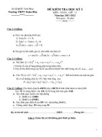 de thi hk i toan lop 11