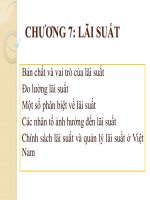 Bài giảng chương 7 lãi suất
