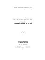 Khóa luận logic mờ, số mờ và hệ mờ